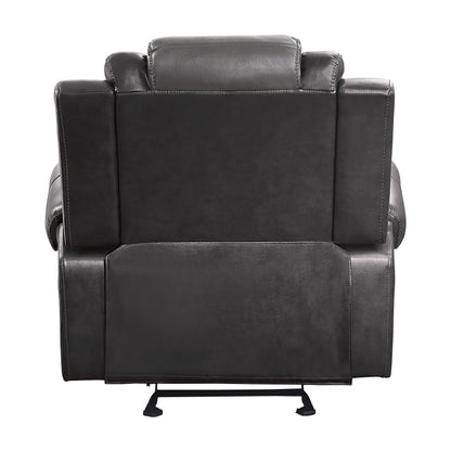 Homelegance Briscoe Glider Recliner Chair in Two-Tone Gray 9470GY-1