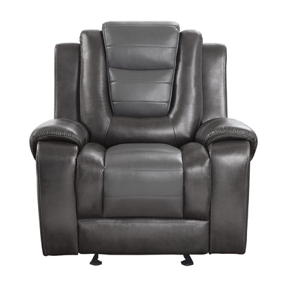 Homelegance Briscoe Glider Recliner Chair in Two-Tone Gray 9470GY-1