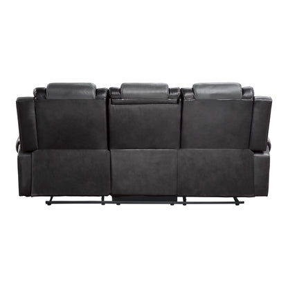 Homelegance Briscoe Two-Tone Gray Sectional Sofa with Dual Reclining Ends 9470GY-3