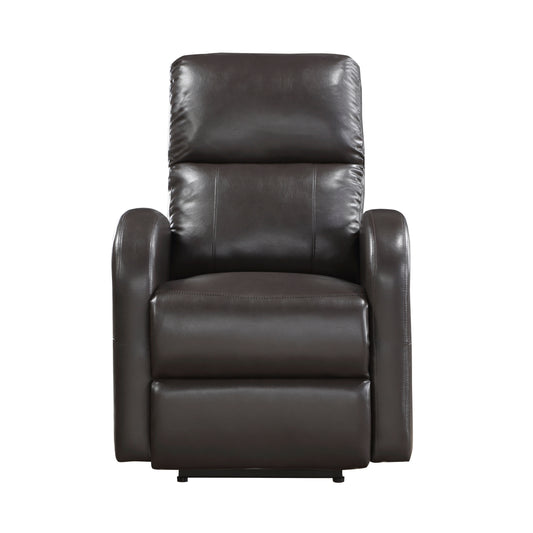 Homelegance Wiley Reclining Chair Power Recliner in Brown Faux Leather 9478BRW-1PW