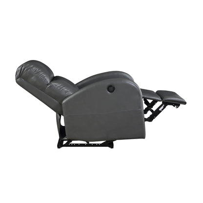 Homelegance Wiley Reclining Chair Power Recliner in Gray 9478GRY-1PW