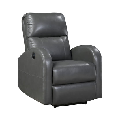 Homelegance Wiley Reclining Chair Power Recliner in Gray 9478GRY-1PW