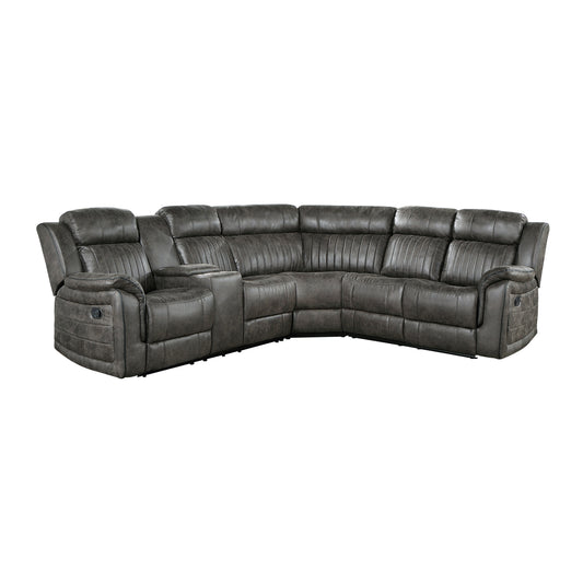 Homelegance Centeroak Sectional Sofa in 9479BRG-SC for Stylish Comfort