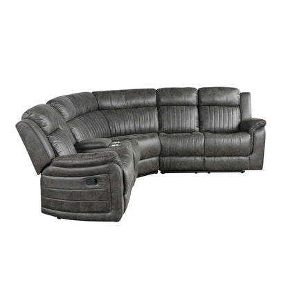 Homelegance Centeroak Sectional Sofa in 9479BRG-SC for Stylish Comfort