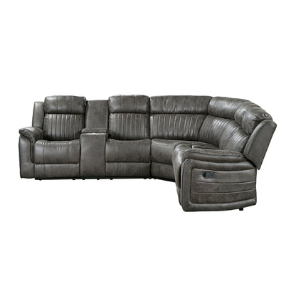 Homelegance Centeroak Sectional Sofa in 9479BRG-SC for Stylish Comfort