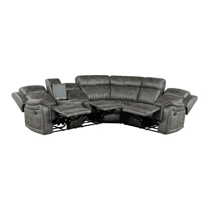 Homelegance Centeroak Sectional Sofa in 9479BRG-SC for Stylish Comfort