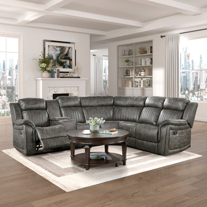 Homelegance Centeroak Sectional Sofa in 9479BRG-SC for Stylish Comfort