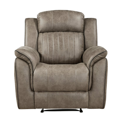 Homelegance Centeroak Reclining Chair in Sandy Brown Microfiber 9479SDB-1