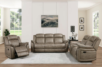 Homelegance Centeroak Reclining Chair in Sandy Brown Microfiber 9479SDB-1