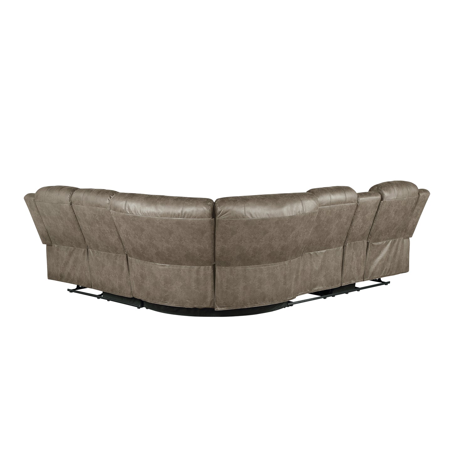 Homelegance Centeroak Sectional Sofa in Soft Dark Brown 9479SDB-SC