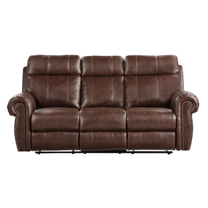 Homelegance Granville Sectional Sofa in Brown Faux Leather 9488BR-3PW