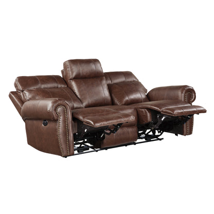 Homelegance Granville Sectional Sofa in Brown Faux Leather 9488BR-3PW