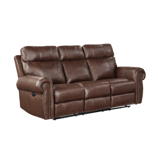 Homelegance Granville Sectional Sofa in Brown Faux Leather 9488BR-3PW
