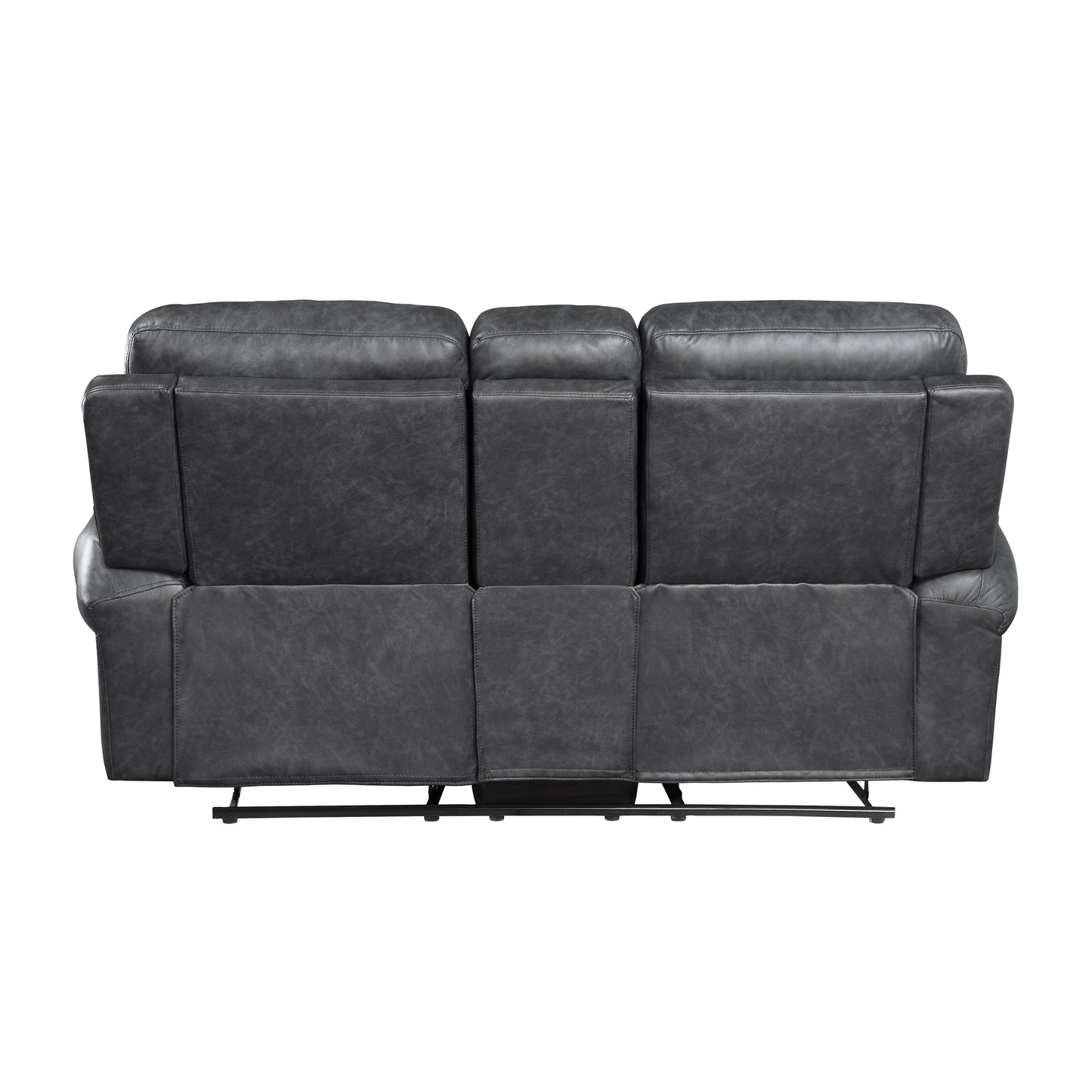 Homelegance Granville Loveseat Reclining with Center Console in Gray 9488GY-2