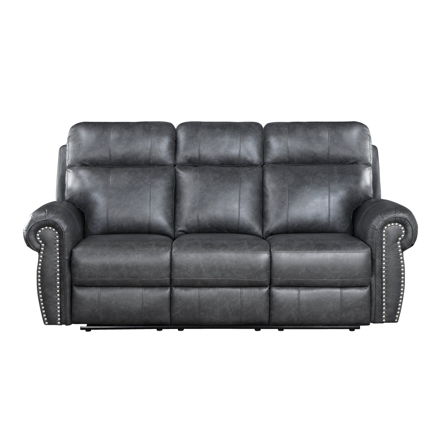Homelegance Granville Gray Faux Leather Power Reclining Sectional Sofa 9488GY-3PW