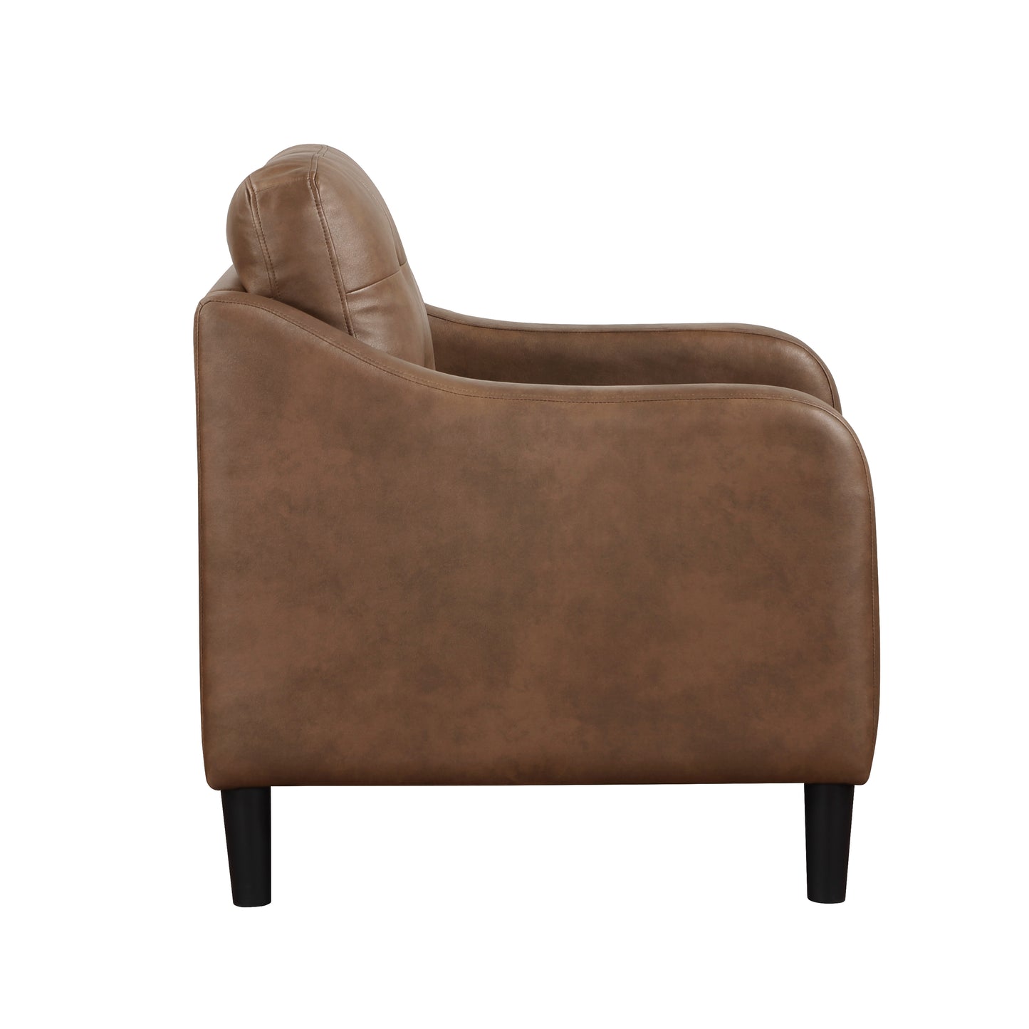 Homelegance Mallory Accent Chair in Brown Polished Microfiber 9489BRW-1