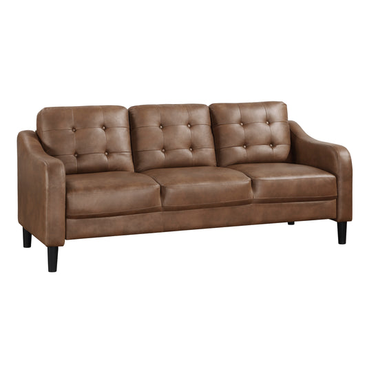 Homelegance Mallory Sectional Sofa in Rich Brown Polished Microfiber 9489BRW-3