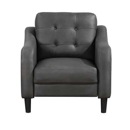 Homelegance Mallory Accent Chair in Polished Microfiber Gray 9489GRY-1