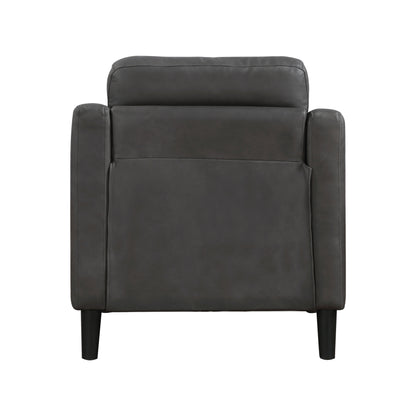 Homelegance Mallory Accent Chair in Polished Microfiber Gray 9489GRY-1