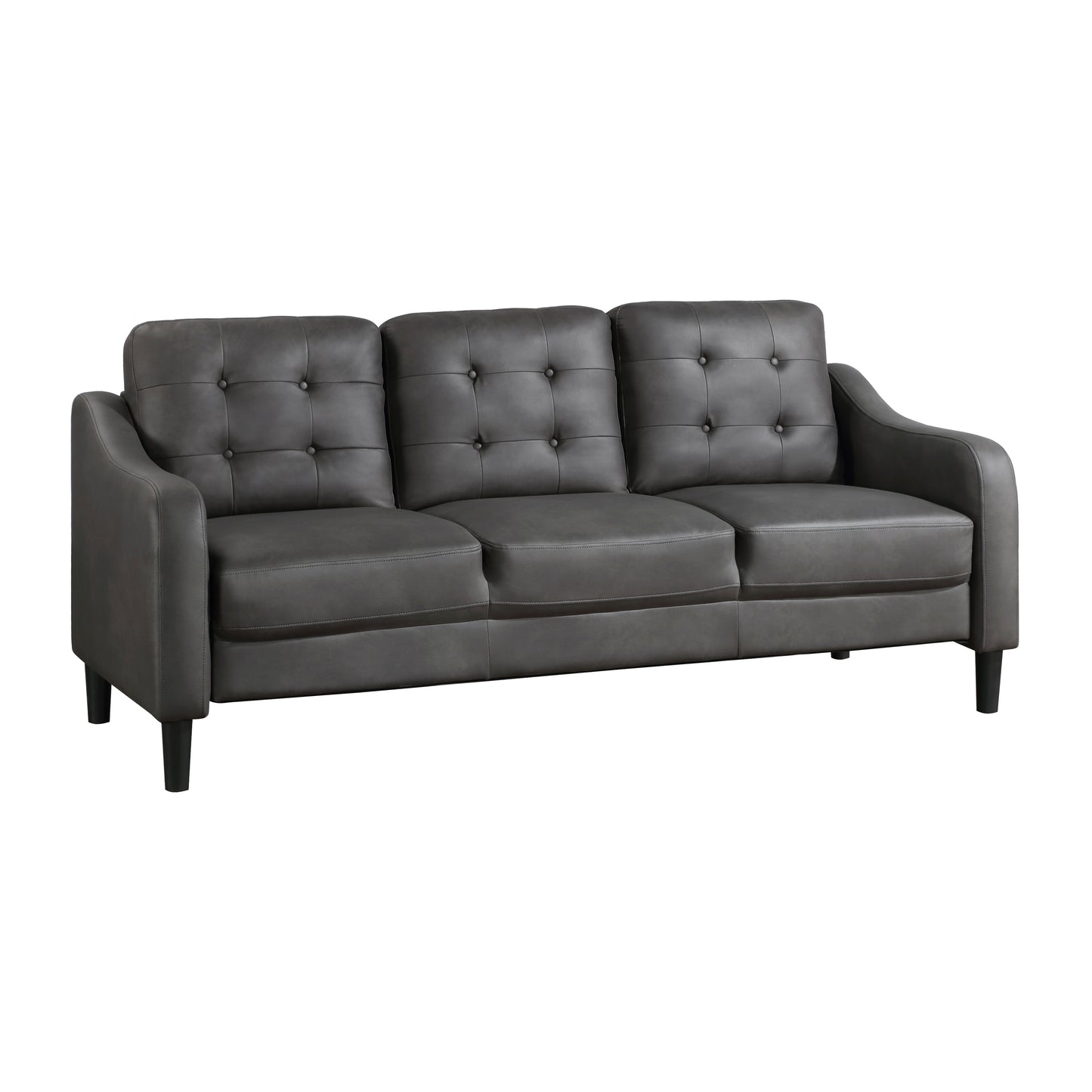 Homelegance Mallory Sectional Sofa Gray Polished Microfiber 9489GRY-3