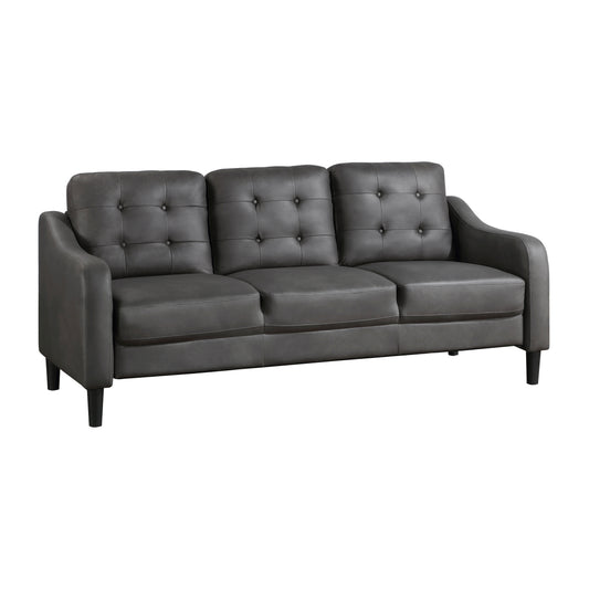Homelegance Mallory Sectional Sofa Gray Polished Microfiber 9489GRY-3