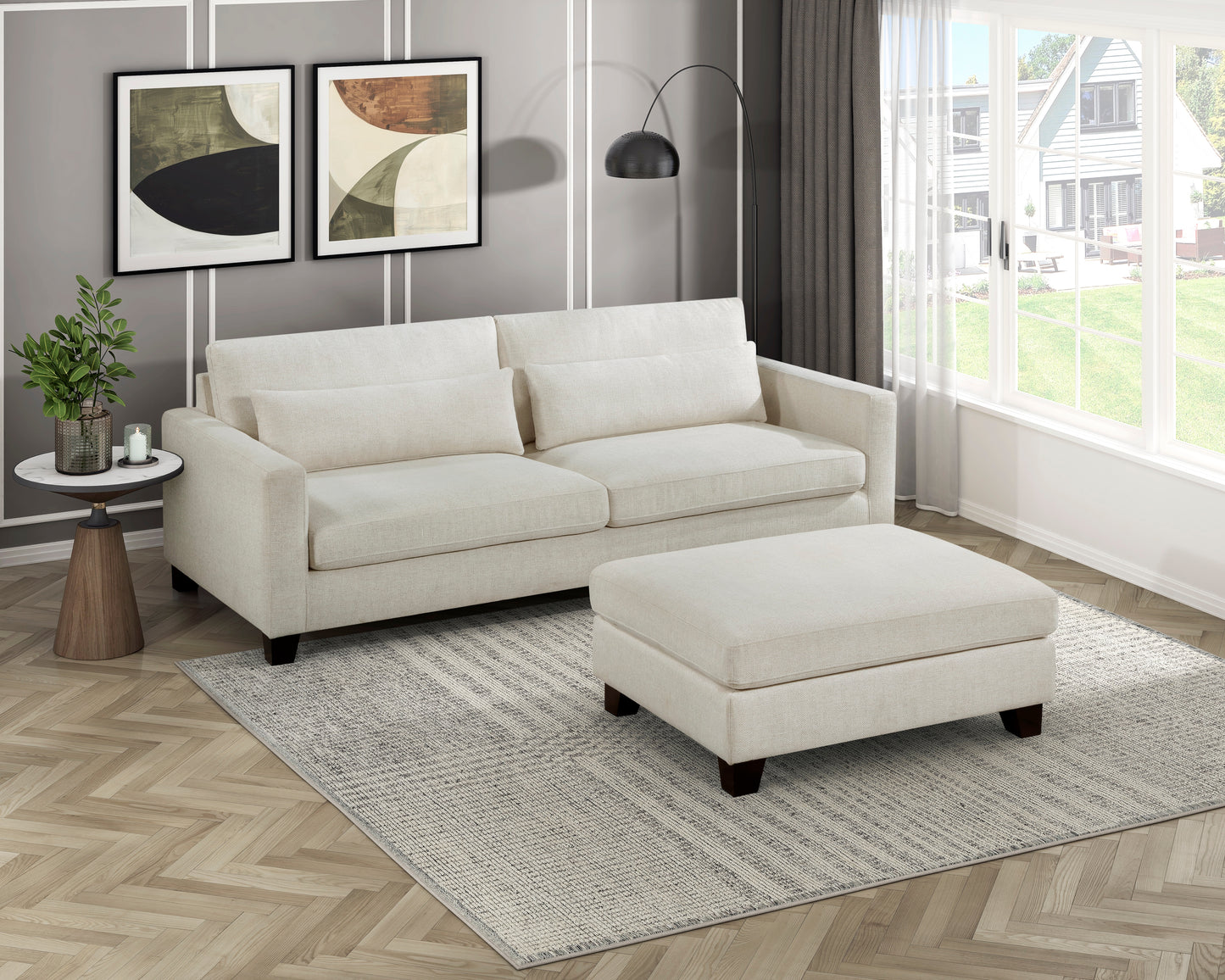 Homelegance Ottomans & Benches Beige Upholstered Ottoman 9490BE-4