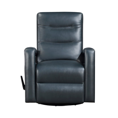 Homelegance Camden Swivel Glider Reclining Chair in Navy Blue 9500NV-1