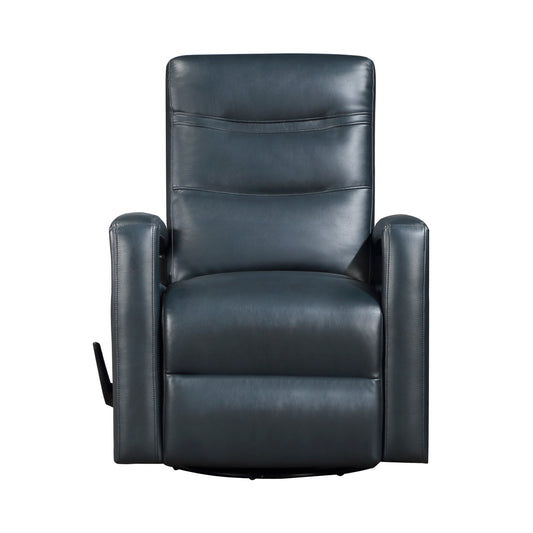 Homelegance Camden Swivel Glider Reclining Chair in Navy Blue 9500NV-1