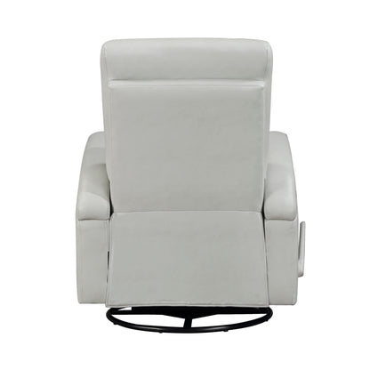 Homelegance Camden Reclining Chair Swivel Glider in Smoke Faux Leather 9500SM-1