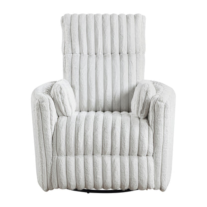 Homelegance Swivel Glider Reclining Chair in Gray Corduroy 9501MBE-1
