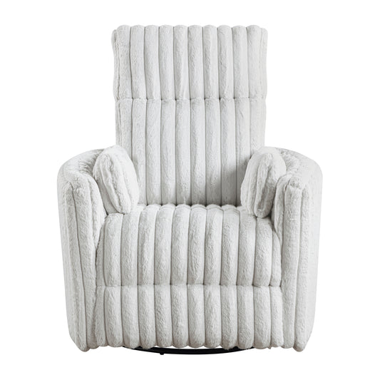 Homelegance Swivel Glider Reclining Chair in Gray Corduroy 9501MBE-1