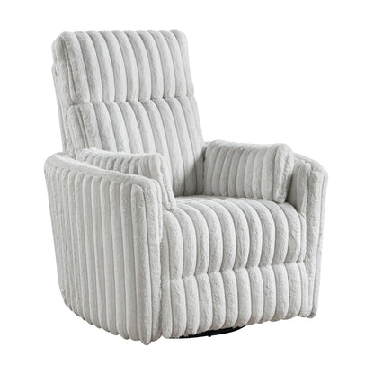 Homelegance Swivel Glider Reclining Chair in Gray Corduroy 9501MBE-1