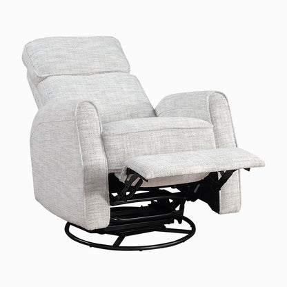Homelegance 9502-1 Quartz Boucle Swivel Glider Reclining Chair with Gentle Motion