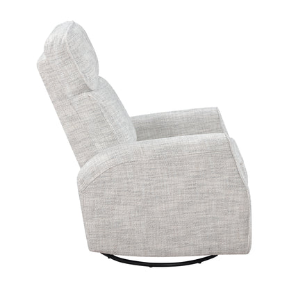 Homelegance 9502-1 Quartz Boucle Swivel Glider Reclining Chair with Gentle Motion