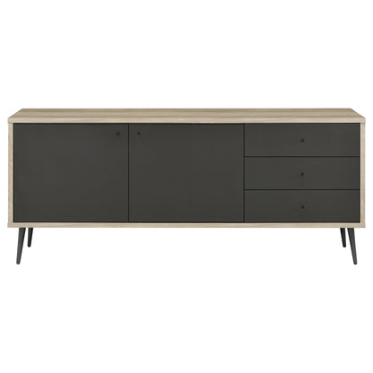 Maeve 2-door Engineered Wood Cabinet Antique Pine and Grey