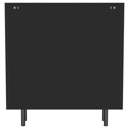 Dalia 2-door Accent Storage Cabinet with Shelving Black