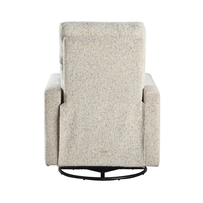 Homelegance Michelle Swivel Glider Reclining Chair in Quartz Chenille 9504-1