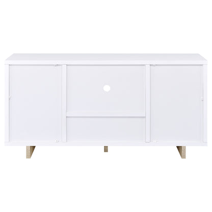 Dalton 2-door Storage Credenza White and Distressed Pine