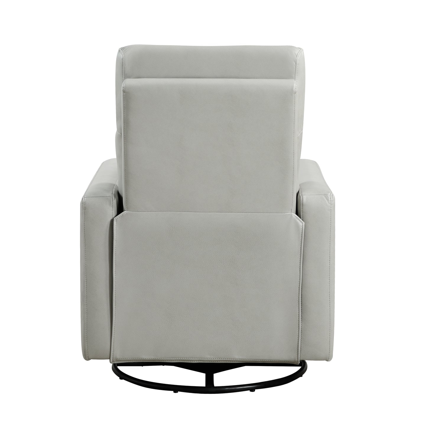 Homelegance Michelle Reclining Swivel Glider Chair in Smoke Faux Leather 9504SM-1