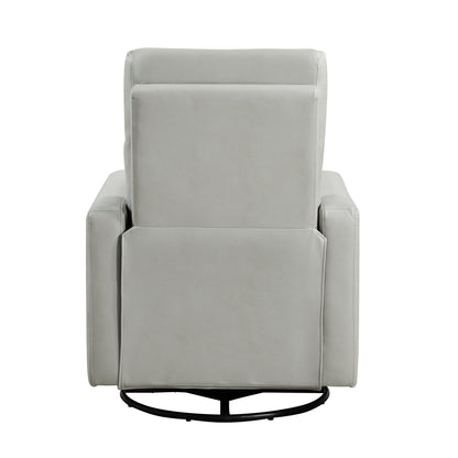 Homelegance Michelle Reclining Swivel Glider Chair in Smoke Faux Leather 9504SM-1