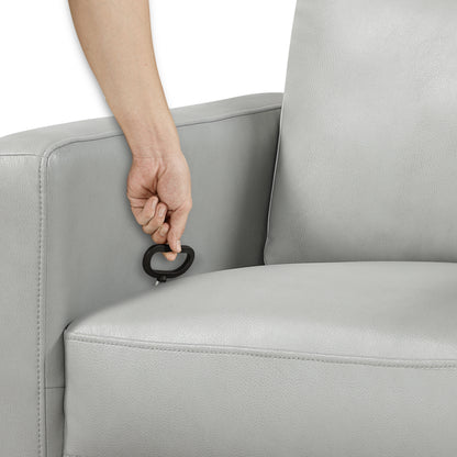Homelegance Michelle Reclining Swivel Glider Chair in Smoke Faux Leather 9504SM-1