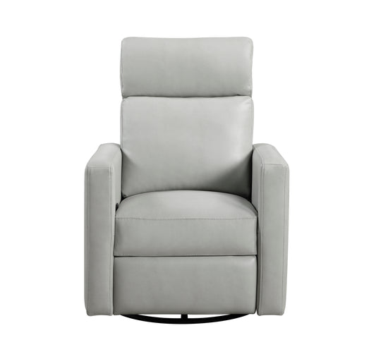 Homelegance Michelle Reclining Swivel Glider Chair in Smoke Faux Leather 9504SM-1