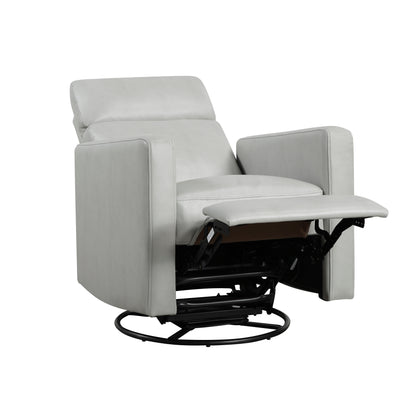 Homelegance Michelle Reclining Swivel Glider Chair in Smoke Faux Leather 9504SM-1