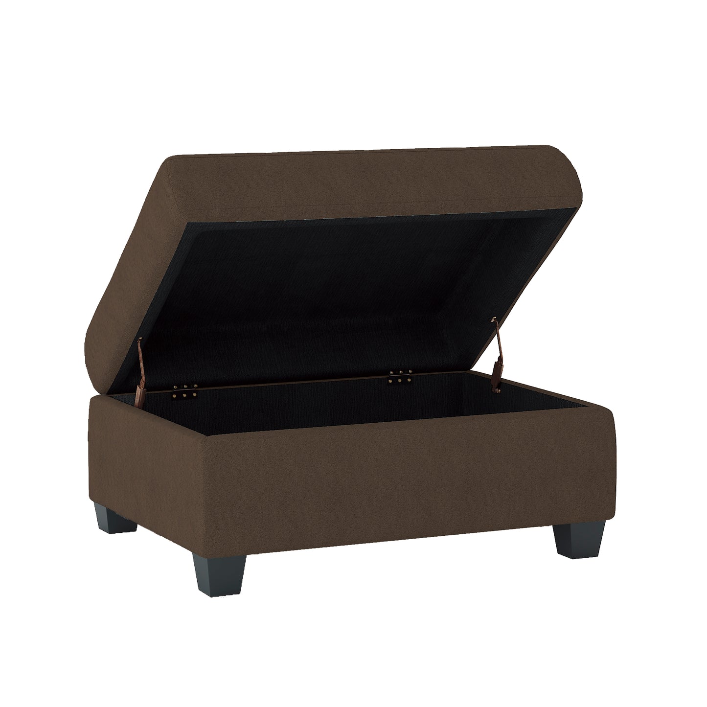 Homelegance Maston Ottoman Bench in Chocolate Microfiber with Storage 9507CHC-4