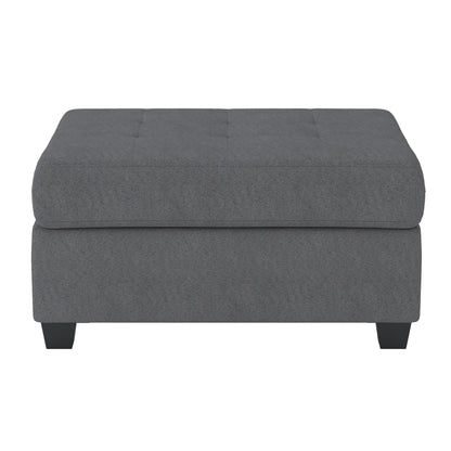 Homelegance Maston Ottoman Bench Dark Gray Microfiber Upholstery 9507DGY-4