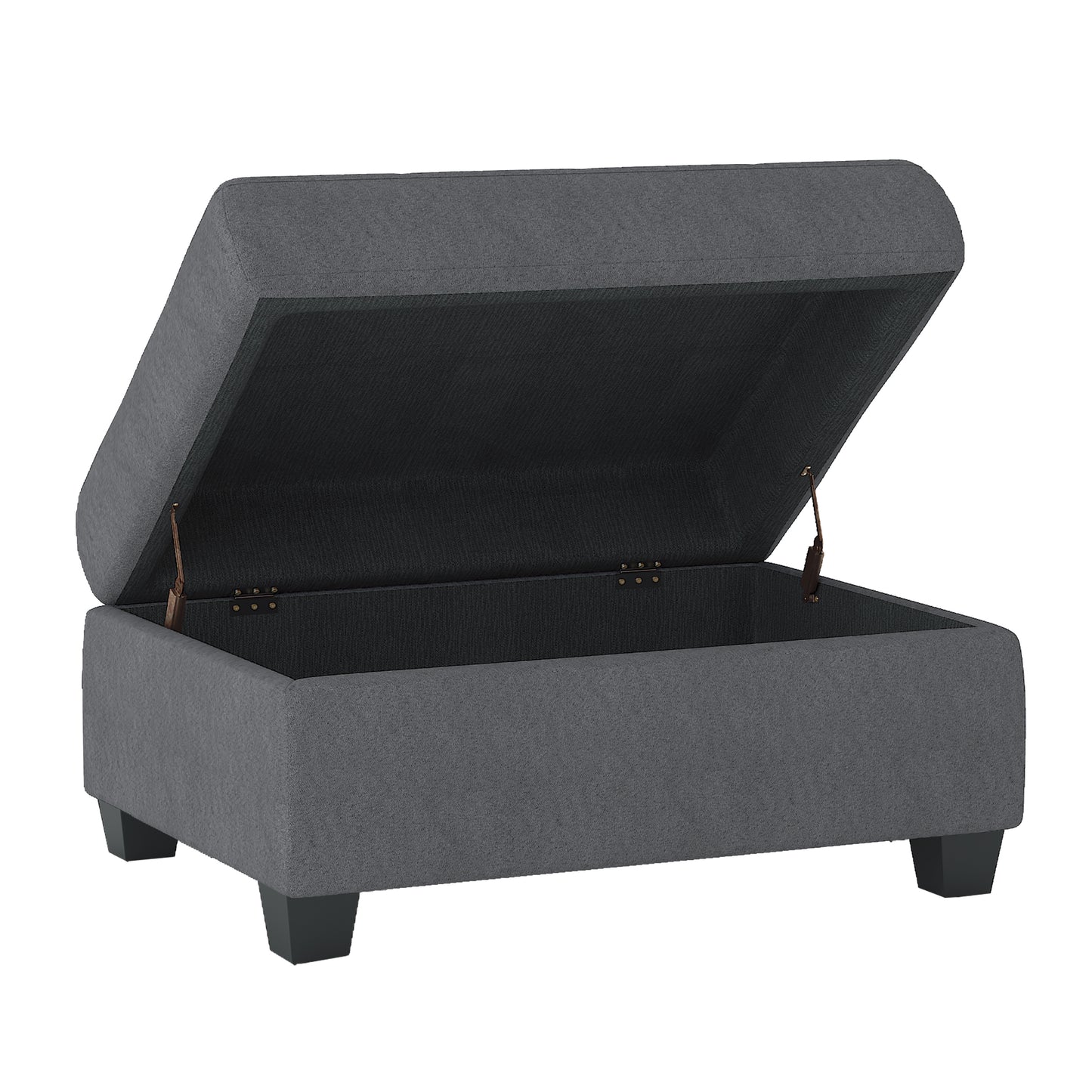 Homelegance Maston Ottoman Bench Dark Gray Microfiber Upholstery 9507DGY-4