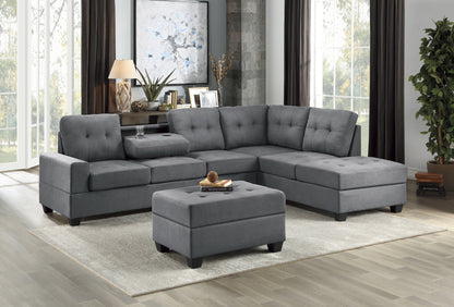 Homelegance Maston Sectional Sofa in 9507DGY-SC Stylish Comfort Design