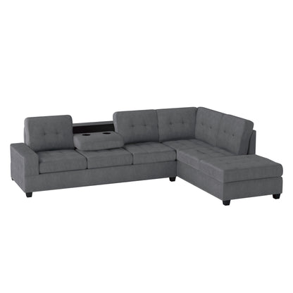 Homelegance Maston Sectional Sofa in 9507DGY-SC Stylish Comfort Design