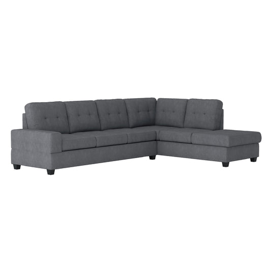 Homelegance Maston Sectional Sofa in 9507DGY-SC Stylish Comfort Design