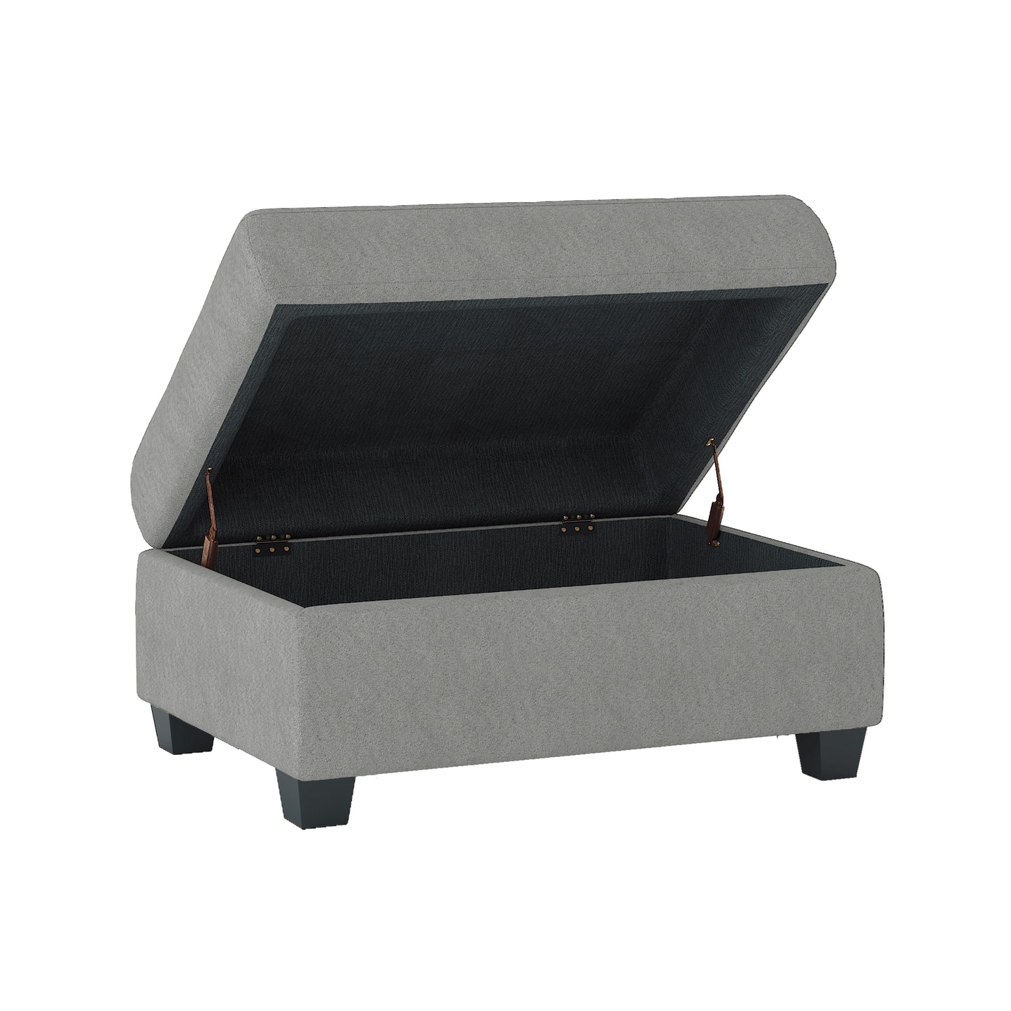 Homelegance Maston Gray Ottoman Bench with Tufted Top and Interior Storage 9507GRY-4